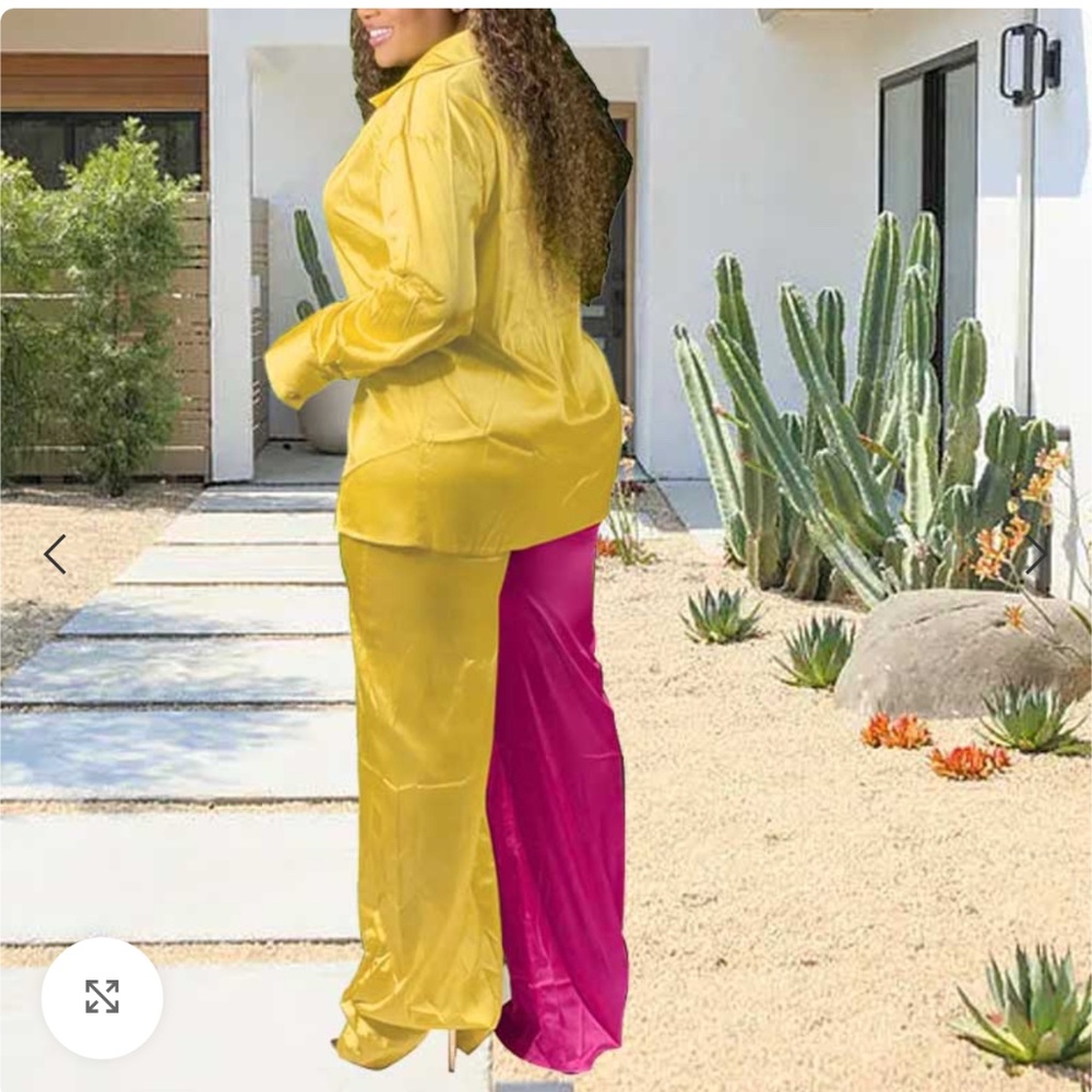 Pink and yellow